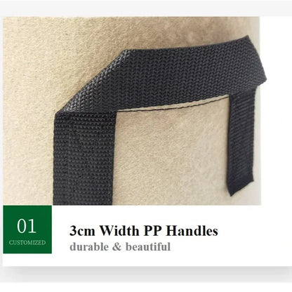 Garden Vegetable Plant Grow Bags, 1/2/3/5/7/10/12Gallons Thickened Non-Woven Grow Bags Aeration Fabric Pots with Handles